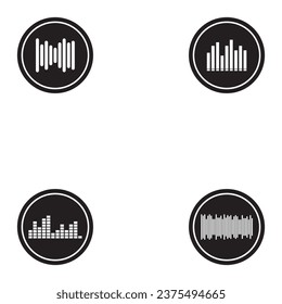 music equalizer icon vector template illustration logo design