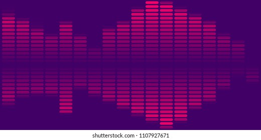 Music equalizer. Isolated on dark background.Vector colorful illustration.