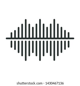 music equalizer- minimal line web icon. simple vector illustration. concept for infographic, website or app.