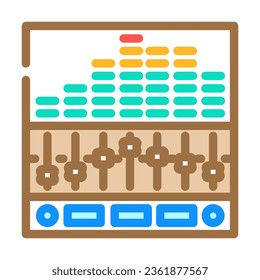 music equalizer retro color icon vector. music equalizer retro sign. isolated symbol illustration