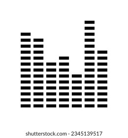music equalizer retro glyph icon vector. music equalizer retro sign. isolated symbol illustration