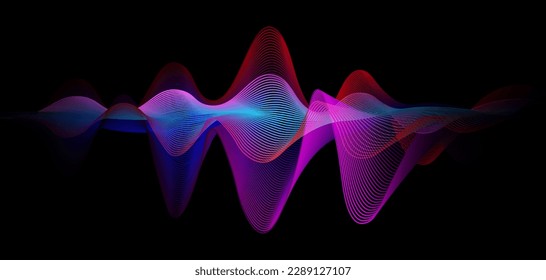 Vector de ilustración de la onda de sonido del ecualizador de música.