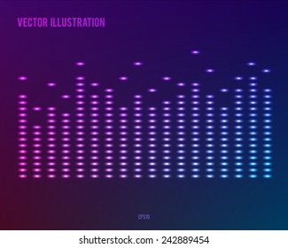 music equalizer - Sound waves abstract -  background for different joyful events. Vector illustration eps 10 can be used presentation template, brochure layout page, cover  magazine