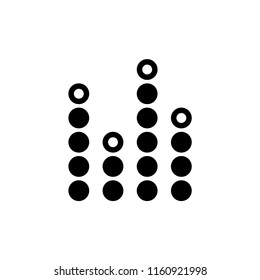 Music Equalizer Sound Waves. Flat Vector Icon illustration. Simple black symbol on white background. Music Equalizer Sound Waves sign design template for web and mobile UI element