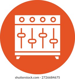 Ilustração do design do ícone do vetor do equalizador de música