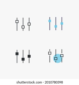 icono de vector de ecualizador de música dj