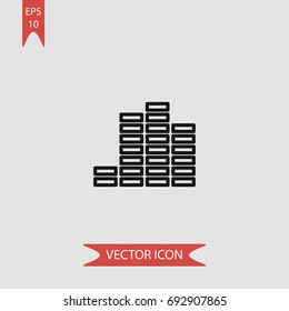 Music equalizer vector icon, illustration symbol