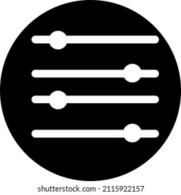 ilustración vectorial de ecualizador de música en círculo sobre fondo blanco.