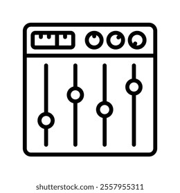 music equalizer Vector Lineal Icon on white background.