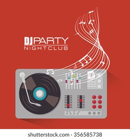 Music equipment and technology graphic design, vector illustration