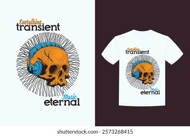 music eternal poster t shirt design vector