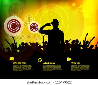 Music event background