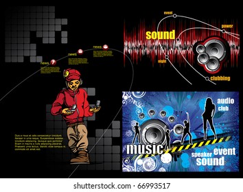 Music event background set
