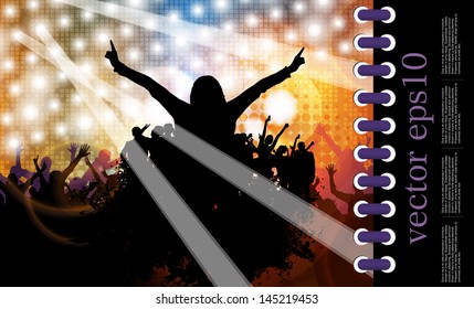 Music event background. Vector