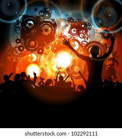 Musik, Hintergrund. Vektoreps10 Illustration.