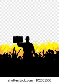 Musik, Hintergrund. Vektoreps10 Illustration.