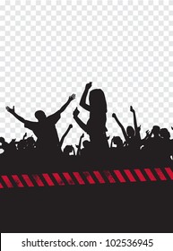 Grunge Silhouette Party Crowd On Christmas Stock Vector (Royalty Free ...