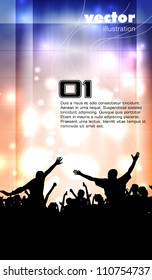 Fondo del evento musical. Ilustración del vector eps10.