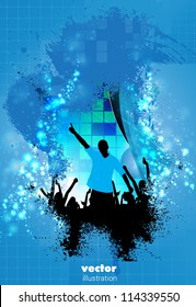 Plano de fundo do evento musical. Ilustração do vetor eps10.