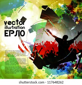 Music event background. Vector eps10 illustration.