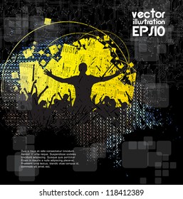 Music event background. Vector eps10 illustration.