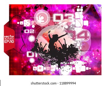 Music event background. Vector eps10 illustration.