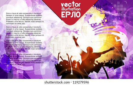 Music event background. Vector eps10 illustration.