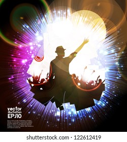 Music event background. Vector eps10 illustration.