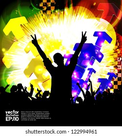 Plano de fundo do evento musical. Ilustração do vetor eps10.