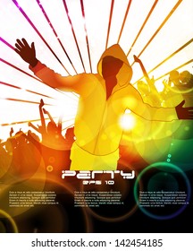 Music event background. Vector eps10 illustration.