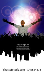 Music event background. Vector eps10 illustration.