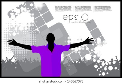 Music event background. Vector eps10 illustration.