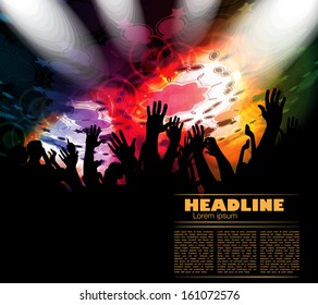 Music event background. Vector eps10 illustration.