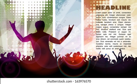 Music event background. Vector eps10 illustration.