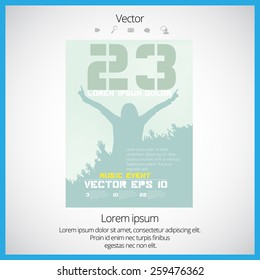 Music event background. Vector eps10 illustration