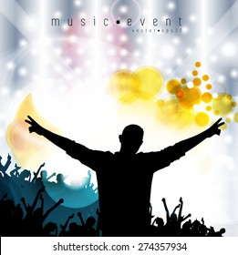 Music event background. Vector eps10 illustration.