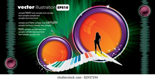 Music event background. Vector eps10 illustration.