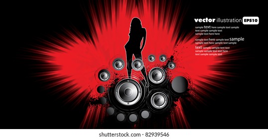 Music event background. Vector eps10 illustration.