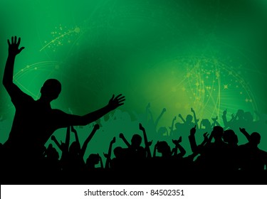 Fondo del evento musical. Ilustración del vector eps10.