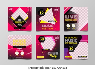 Music Event Banner Template For Social Media Post, Flyer And Web Banner