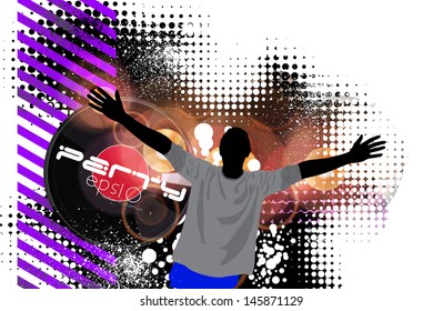 Music event banner. Vector