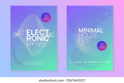 Music Event. Blue Night Club Flyer. Electro Invite. Pink Dance Magazine. Dj Poster. Nightclub Radio Illustration. Party Concert Element. Green Music Event