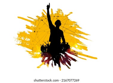 Music event concept for internet banners, social media banners, headers of websites, vector illustration 