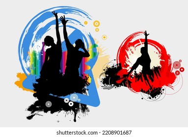 Music event concept for internet banners, social media banners, headers of websites, vector illustration 