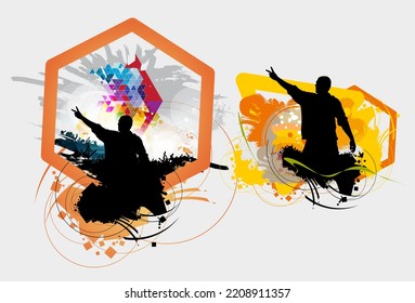 Music event concept for internet banners, social media banners, headers of websites, vector illustration 