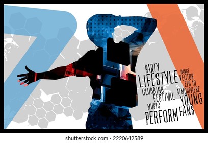 Music event concept for internet banners, social media banners, headers of websites, vector illustration 