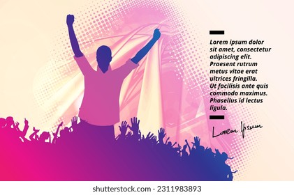 Music event concept for internet banners, social media banners, headers of websites, vector illustration 