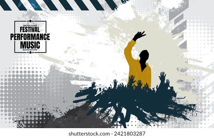 Music event concept for internet banners, social media banners, headers of websites, vector illustration 