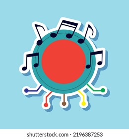 diseño de vecindario plano de evento de música