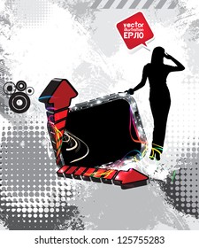 Music event illustration. Poster background